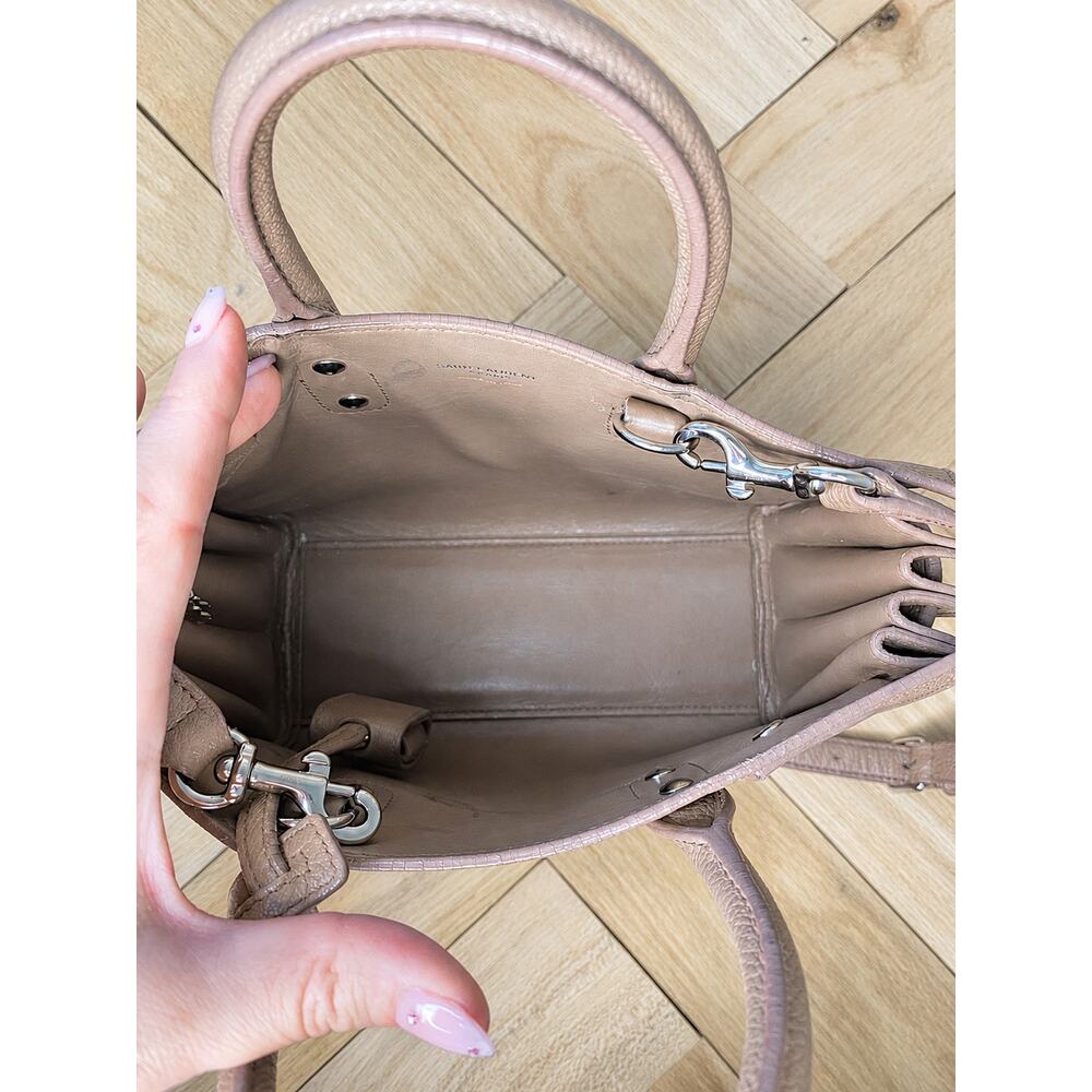 Saint Laurent YSL Sac de Jour Nano Taupe Grained Leather Crossbody Bag - Picture 4 of 6